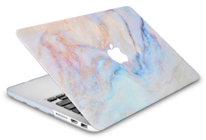 LuvCase Macbook Case - Marble Collection - Turquoise Marble with with Matching Keyboard Cover ,Sleeve