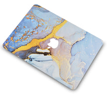 Load image into Gallery viewer, LuvCase Macbook Case - Color Collection -Light Blue Swirl with Matching Keyboard Cover
