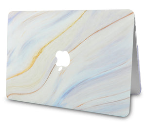 LuvCase Macbook Case Bundle - Marble Collection - Pacific Marble with Keyboard Cover