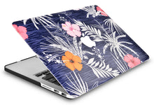 Load image into Gallery viewer, LuvCase Macbook Case - Flower Collection - Dark Flowers with  Keyboard Cover