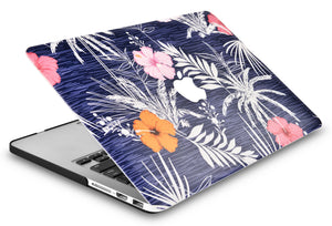 LuvCase Macbook Case - Flower Collection - Dark Flowers with Keyboard Cover ,Screen Protector ,Sleeve