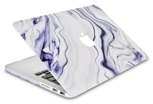 LuvCase Macbook Case Bundle - Marble Collection - Stone Marble with Keyboard Cover