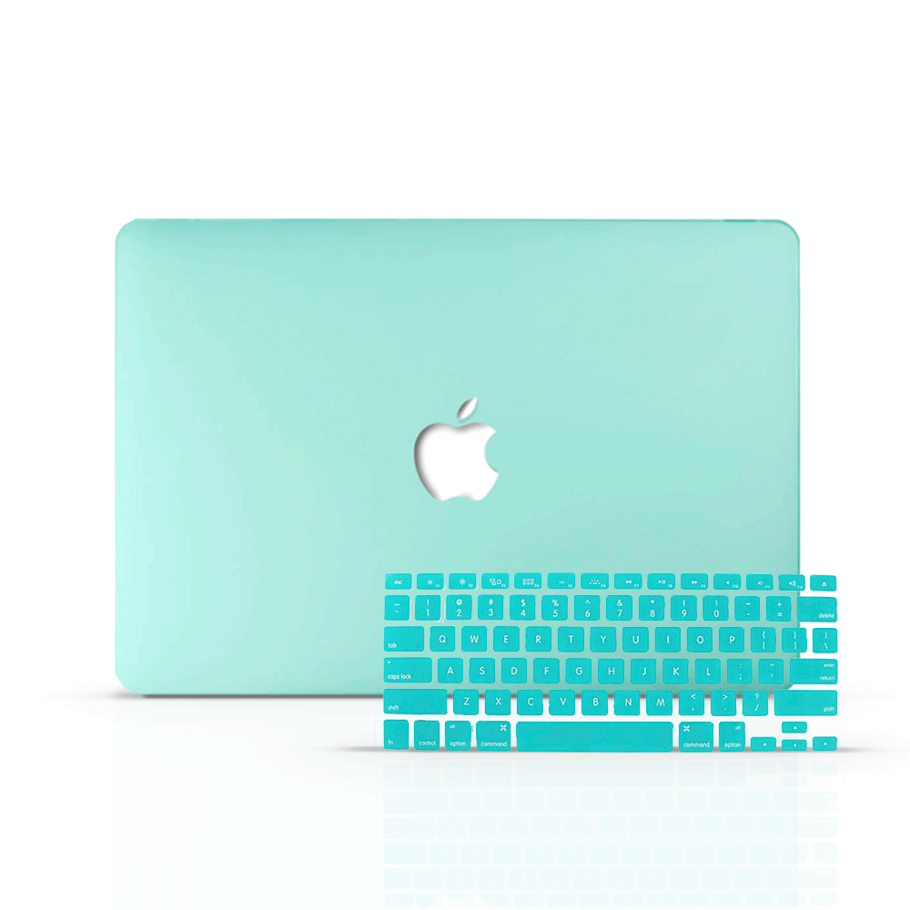 LuvCase Macbook Case Bundle - Macbook Case with Keyboard Cover - Color Collection - Mint Green