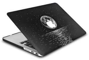 LuvCase Macbook Case - Color Collection - Moon with Matching Keyboard Cover ,Screen Protector ,Sleeve