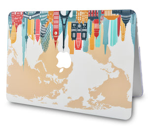 LuvCase Macbook Case - Color Collection - City with Keyboard Cover and Sleeve