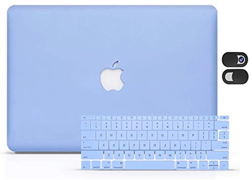 LuvCase Macbook Case Bundle - Color Collection - Serenity Blue with Keyboard Cover and Webcam Cover
