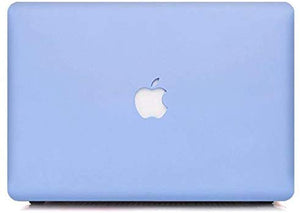 LuvCase Macbook Case 5 in 1 Bundle - Color Collection - Serenity Blue with Slim Sleeve, Keyboard Cover, Screen Protector and Pouch