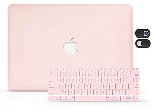 LuvCase Macbook Case Bundle - Color Collection - Rose Quartz with Keyboard Cover and Webcam Cover