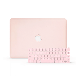 LuvCase Macbook Case Bundle - Macbook Case and Keyboard Cover - Color Collection - Rose Quartz