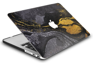 LuvCase Macbook Case - Color Collection - Ink Swirl with Matching Keyboard Cover ,Screen Protector ,Sleeve