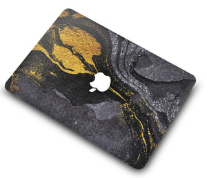 LuvCase Macbook Case - Color Collection - Ink Swirl with with Matching Keyboard Cover ,Sleeve