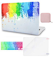Load image into Gallery viewer, LuvCase Macbook Case 4 in 1 Bundle - Paint Collection - Rainbow Splat with Keyboard Cover, Screen Protector and Pouch