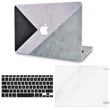 Load image into Gallery viewer, LuvCase Macbook Case Bundle - Color Collection - Black White Grey with Keyboard Cover and Screen Protector