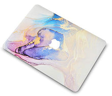 Load image into Gallery viewer, LuvCase Macbook Case - Color Collection - Beige Blue Swirl with Slim Sleeve, Keyboard Cover, Screen Protector and Pouch