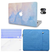 Load image into Gallery viewer, LuvCase Macbook Case 5 in 1 Bundle - Paint Collection - Blue Mist with Sleeve, Keyboard Cover, Screen Protector and Webcam Cover