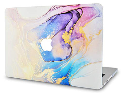 LuvCase Macbook Case - Color Collection -Beige Blue Swirl