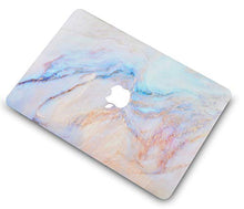 Load image into Gallery viewer, LuvCase Macbook Case - Marble Collection -Turquoise Marble with Matching Keyboard Cover