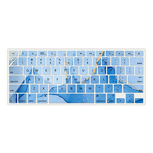 LuvCase Macbook Case  - Color Collection - Blue Swirl with Sleeve, Keyboard Cover, Screen Protector and USB Hub