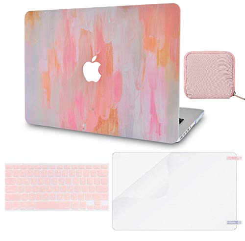 LuvCase Macbook Case 4 in 1 Bundle - Paint Collection - Mist 13 with Keyboard Cover, Screen Protector and Pouch