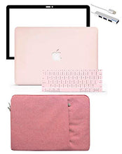 Load image into Gallery viewer, LuvCase Macbook Case 5 in 1 Bundle - Color Collection - Rose Quartz with Sleeve, Keyboard Cover, Screen Protector and USB Hub 3.0