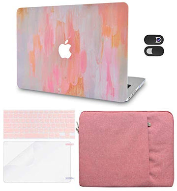 LuvCase Macbook Case 5 in 1 Bundle - Paint Collection - Mist 13 with Sleeve, Keyboard Cover, Screen Protector and Webcam Cover