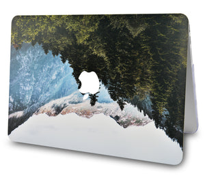 LuvCase Macbook Case - Color Collection - Forest Mountain with with Matching Keyboard Cover ,Sleeve