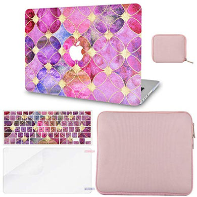 LuvCase Macbook Case - Color Collection -Dyed Tiles with Keyboard Cover ,Screen Protector ,Slim Sleeve ,Pouch