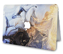 Load image into Gallery viewer, LuvCase Macbook Case - Color Collection -Black Gold Swirl with Keyboard Cover