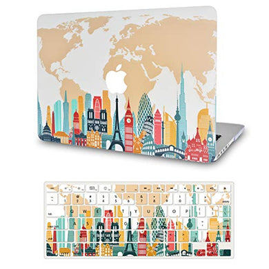 LuvCase Macbook Case - Color Collection - City with  Keyboard Cover