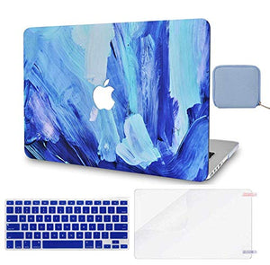 LuvCase Macbook Case 4 in 1 Bundle - Paint Collection - Oil Paint 5 with Keyboard Cover, Screen Protector and Pouch