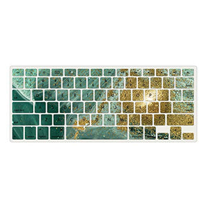 LuvCase MacBook Case  - Marble Collection - Basil Marble with Sleeve, Keyboard Cover and Screen Protector