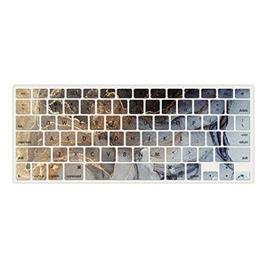 LuvCase MacBook Case  - Color Collection - Black Gold Swirl with Sleeve, Keyboard Cover and Screen Protector
