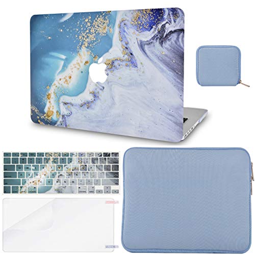 LuvCase Macbook Case - Color Collection - Green Swirl with Matching Keyboard Cover ,Screen Protector ,Slim Sleeve ,Pouch
