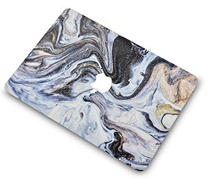 LuvCase Macbook Case - Color Collection - Black Glitter Swirl with Keyboard Cover