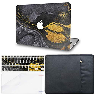 LuvCase Macbook Case - Color Collection - Ink Swirl with Matching Keyboard Cover ,Screen Protector ,Sleeve