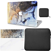 Load image into Gallery viewer, LuvCase MacBook Case - Color Collection - Black Gold Swirl with Slim Sleeve, Keyboard Cover, Screen Protector and Pouch