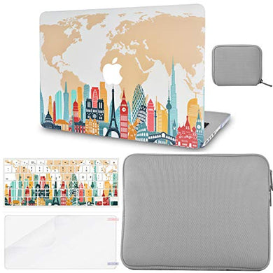 LuvCase Macbook Case - Color Collection - City with Keyboard Cover ,Screen Protector ,Slim Sleeve ,Pouch