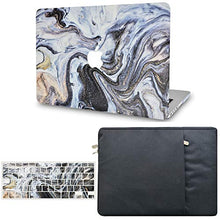 Load image into Gallery viewer, LuvCase MacBook Case  - Color Collection - Black Glitter Swirl with Sleeve and Keyboard Cover