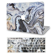 Load image into Gallery viewer, LuvCase Macbook Case - Color Collection - Black Glitter Swirl with Keyboard Cover