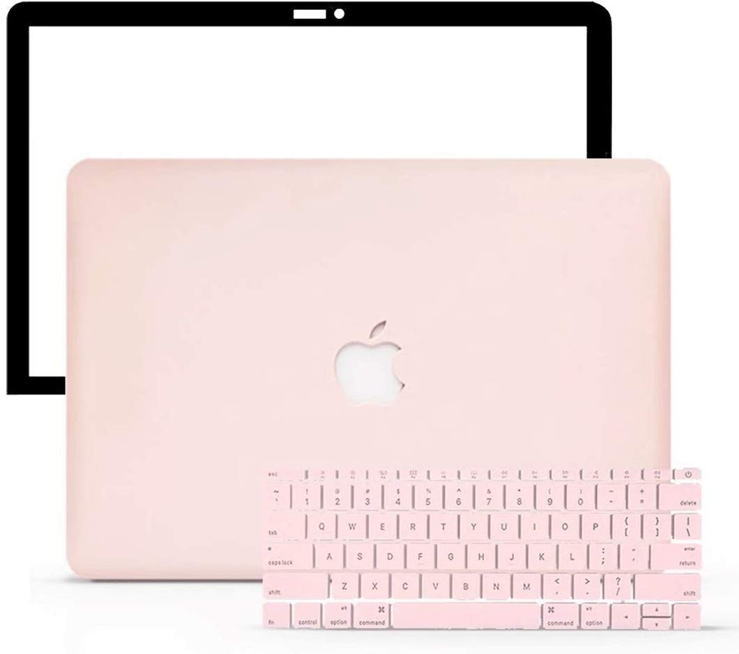 LuvCase Macbook Case Bundle - Color Collection - Rose Quartz with Keyboard Cover and Screen Protector