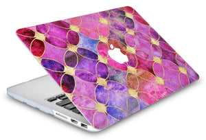 LuvCase Macbook Case - Color Collection -Dyed Tiles with Keyboard Cover and Sleeve