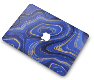 LuvCase Macbook Case - Color Collection - Midnight Swirl with with Matching Keyboard Cover and Sleeve