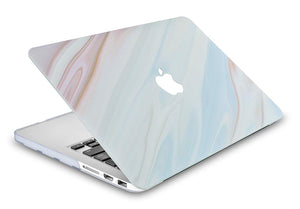 LuvCase Macbook Case - Marble Collection - Blue Marble with Brown Veins