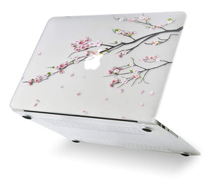 LuvCase Macbook Case Bundle - Flower Collection - Sakura Fall with Keyboard Cover