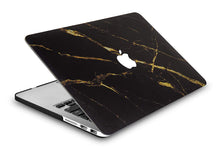 Load image into Gallery viewer, LuvCase Macbook Case - Marble Collection - Black Gold Marble