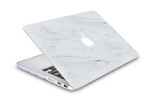 Load image into Gallery viewer, LuvCase Macbook Case 5 in 1 Bundle - Marble Collection - Silk White Marble with Sleeve, Keyboard Cover, Screen Protector and Webcam Cover