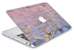 LuvCase MacBook Case  - Marble Collection - Metal Marble with Sleeve, Keyboard Cover and Screen Protector