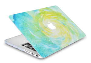 LuvCase Macbook Case - Marble Collection - Green Yellow Marble