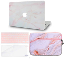 Load image into Gallery viewer, LuvCase Macbook Case Bundle - Marble Collection - Pink Marble with Keyboard Cover and Screen Protector and Sleeve