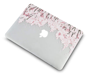 LuvCase Macbook Case Bundle - Flower Collection - Pink Sakura Tree with Keyboard Cover